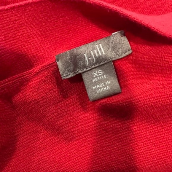 J. Jill Red Long Sleeve No Close Cardigan Sweater Size XS - Picture 9 of 9